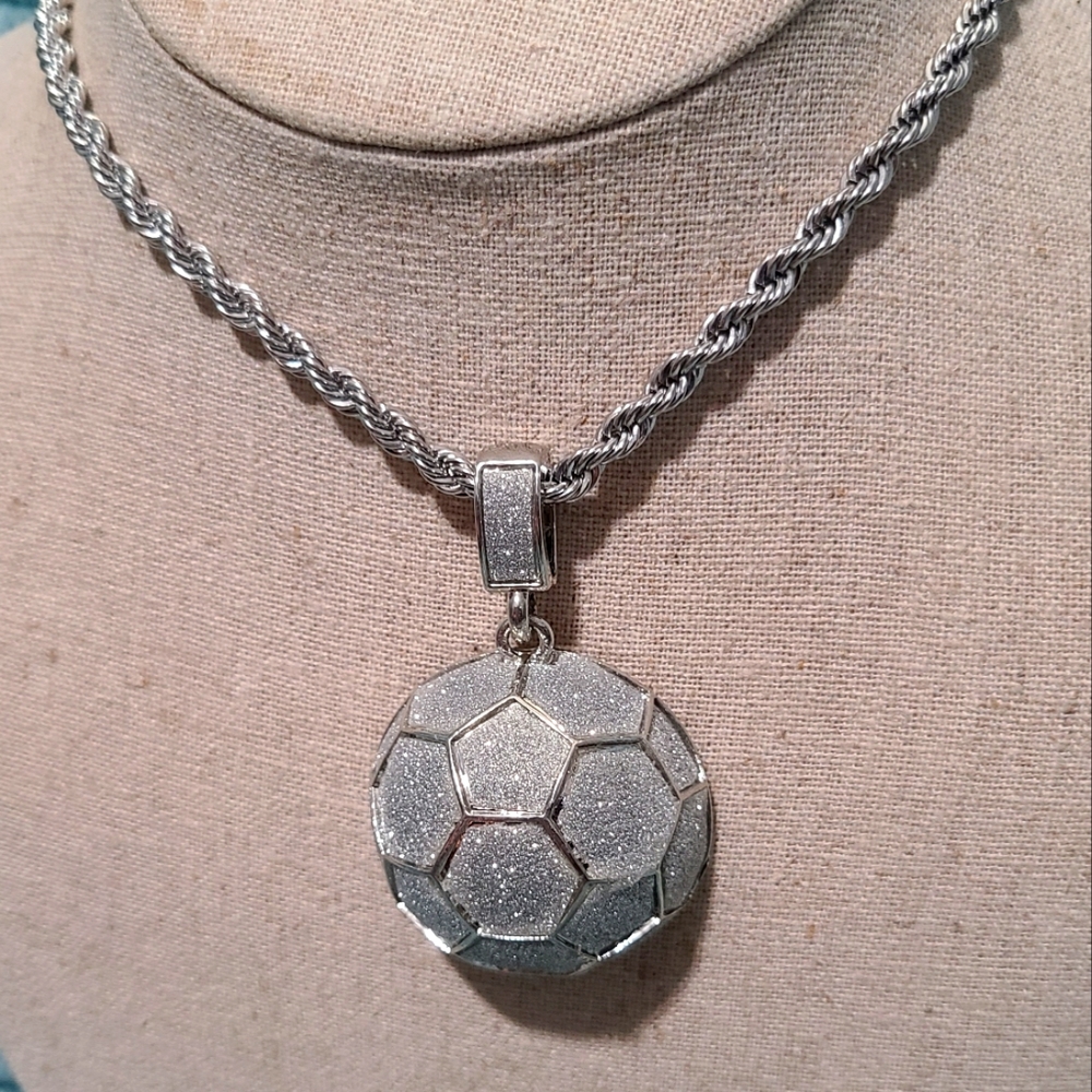 30in Chain w/Soccer Ball Pendant